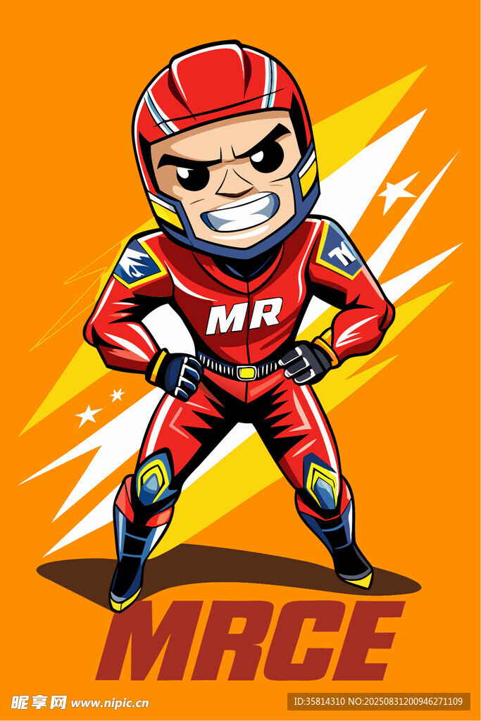 卡通赛车手MR形象展示