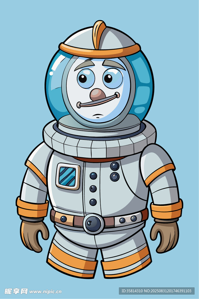 卡通猫咪宇航员形象