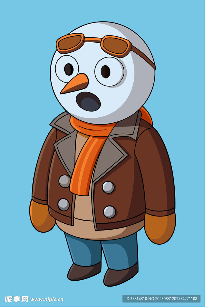 可爱雪人卡通形象