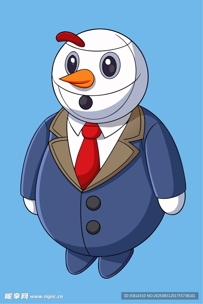 雪人商务装形象