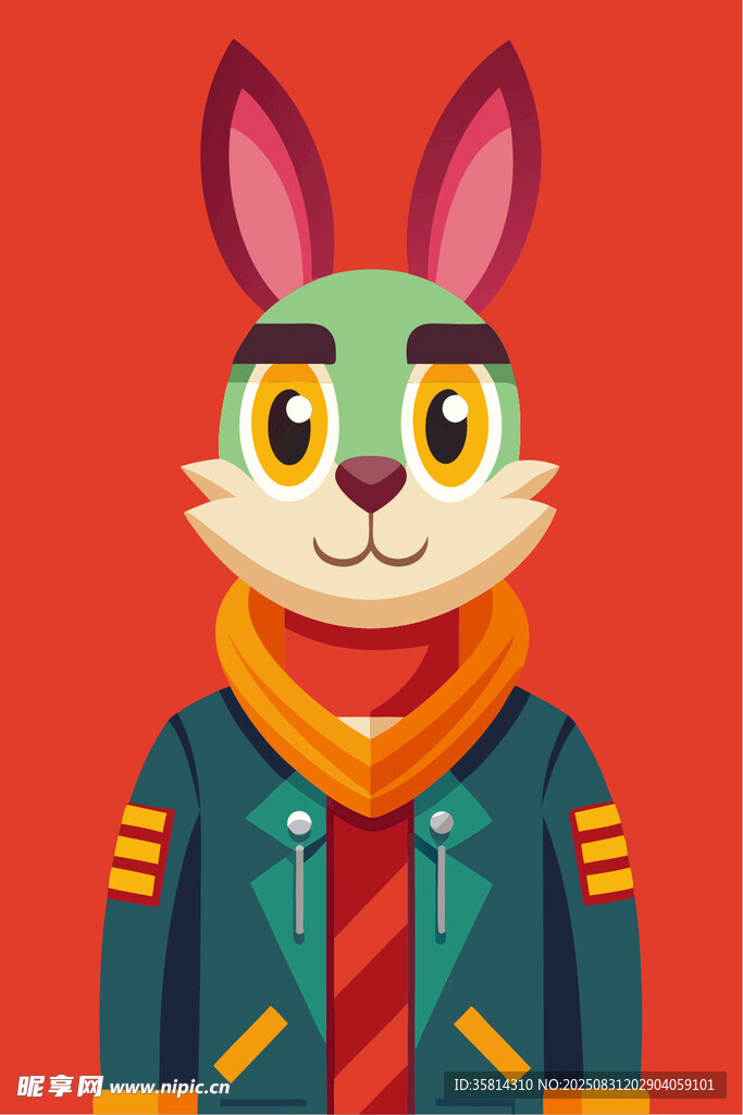 时尚兔子卡通形象