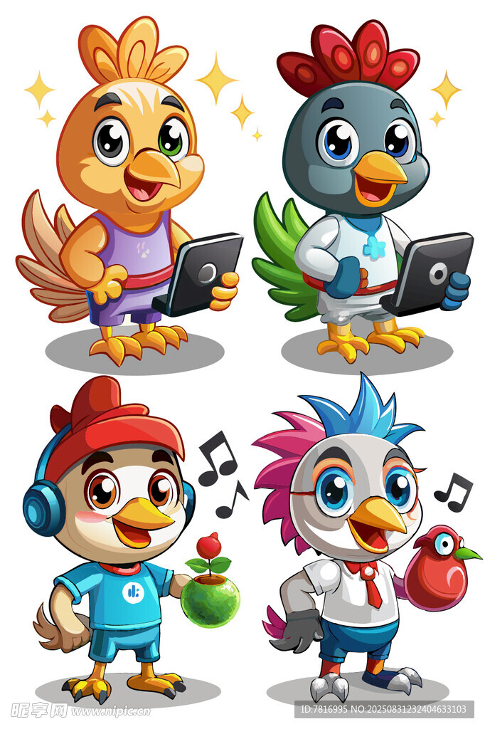 卡通萌趣小鸡形象集合