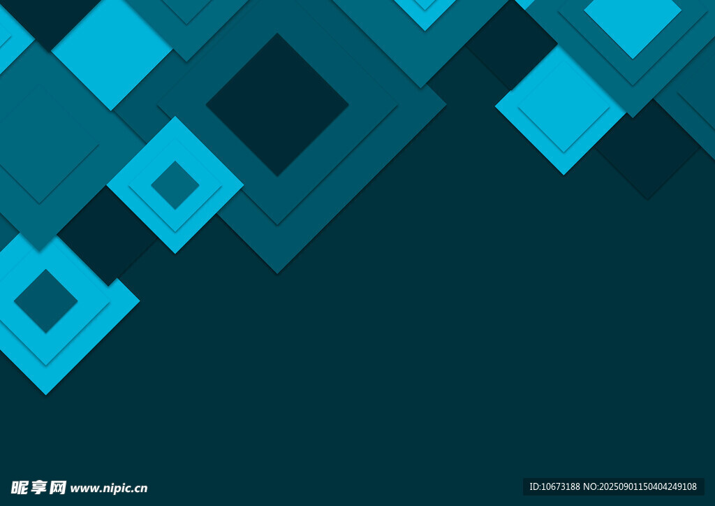 蓝色几何方块背景图案