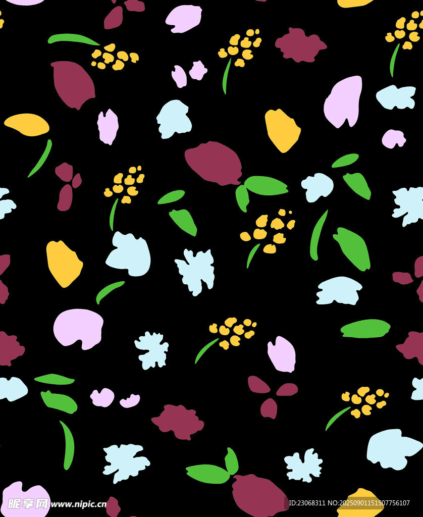 多彩花卉图案背景