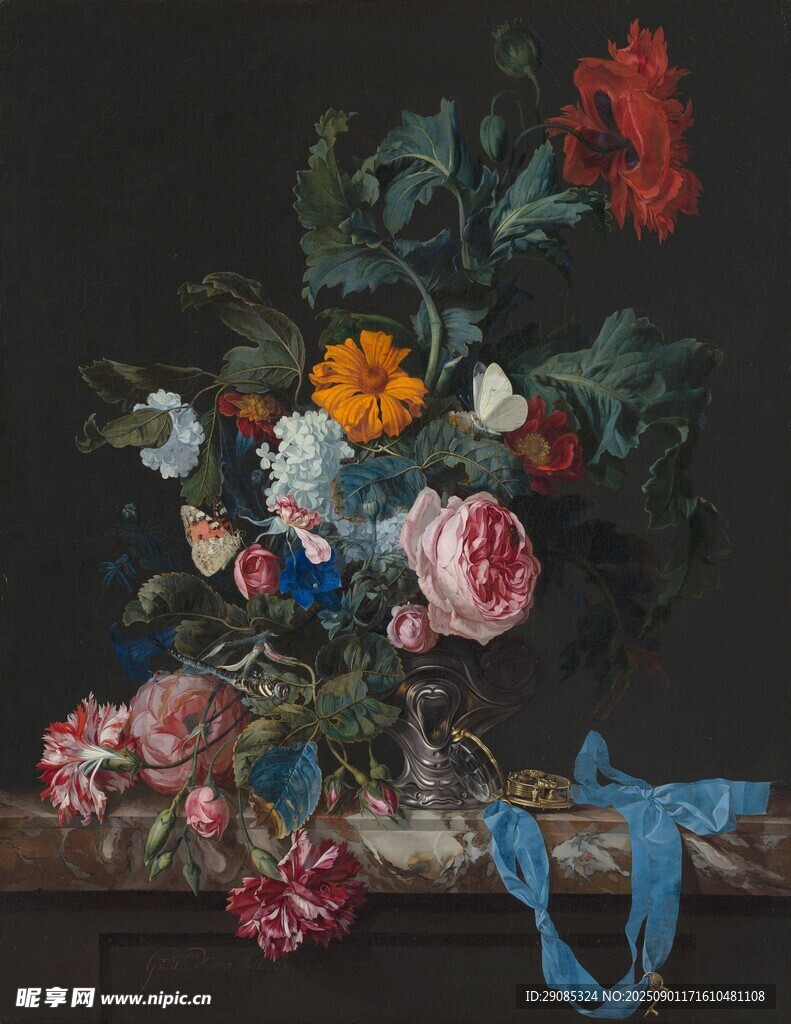 古典花卉静物油画