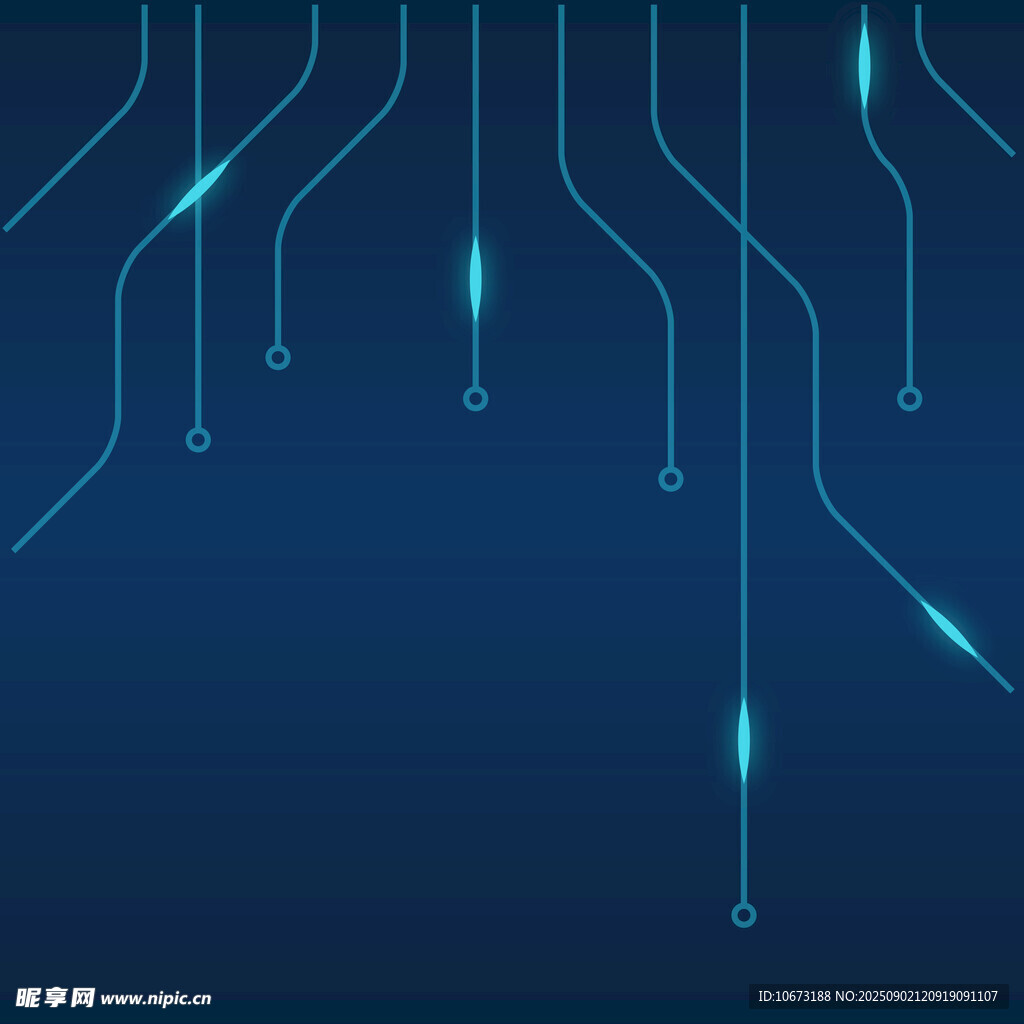 科技感蓝色电路线条背景