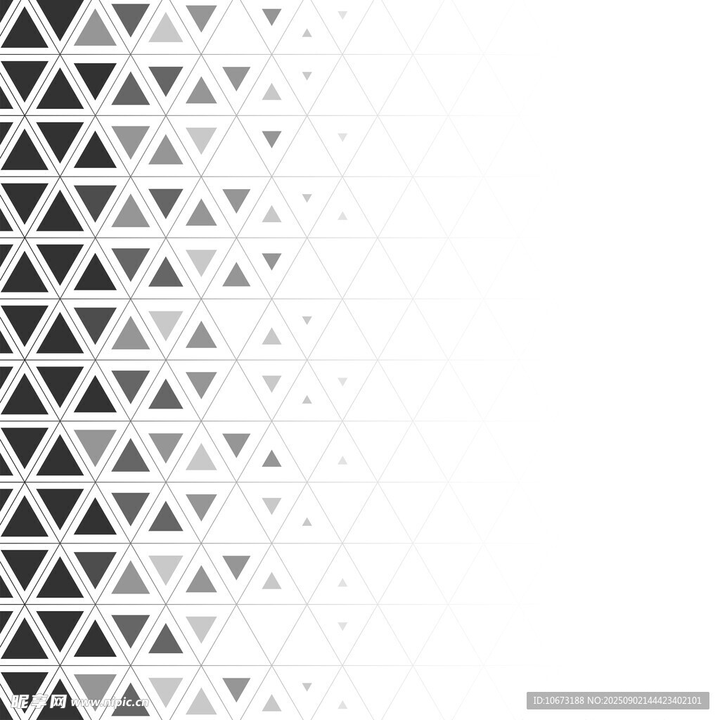 黑白三角几何渐变背景图