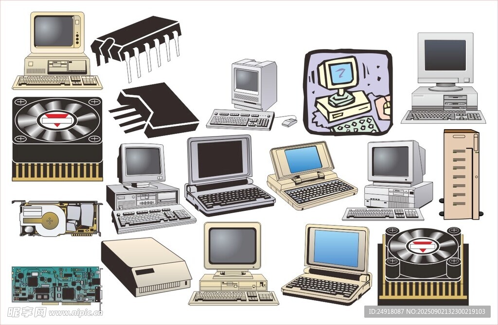 复古计算机设备集合
