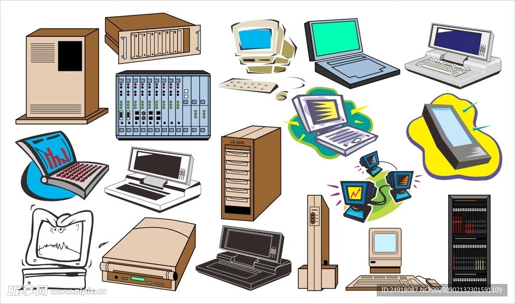 多样复古电子产品与家具