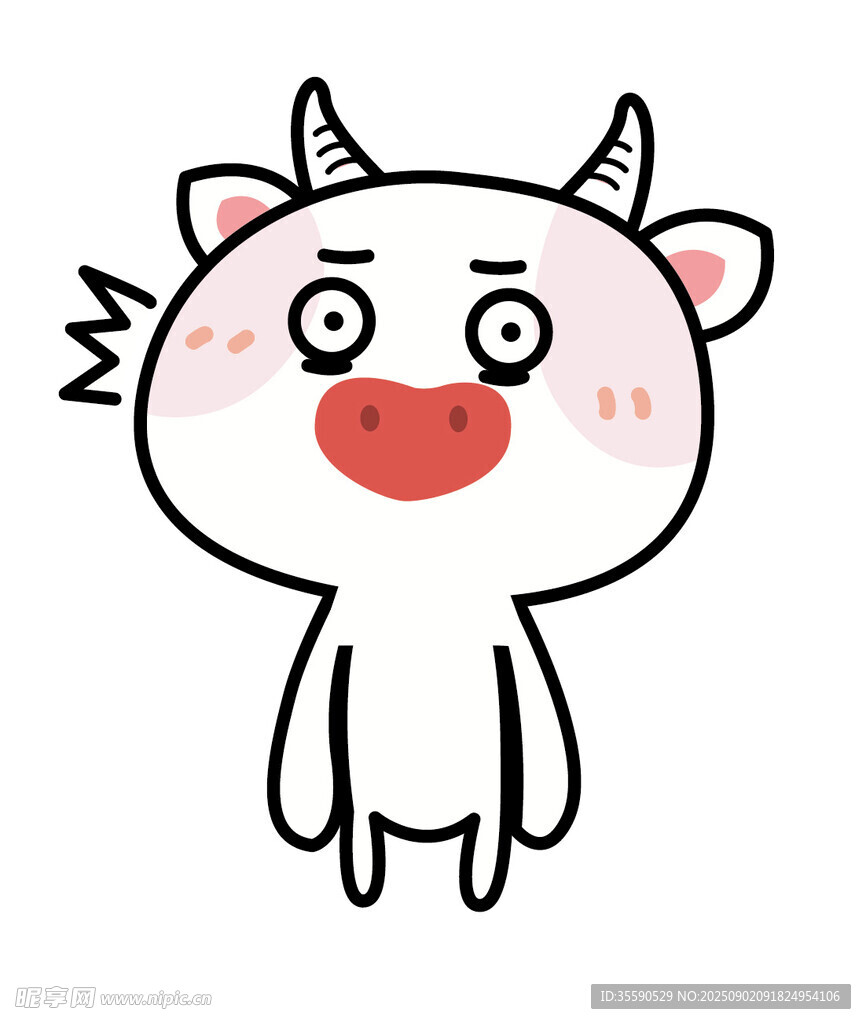 可爱小牛卡通形象