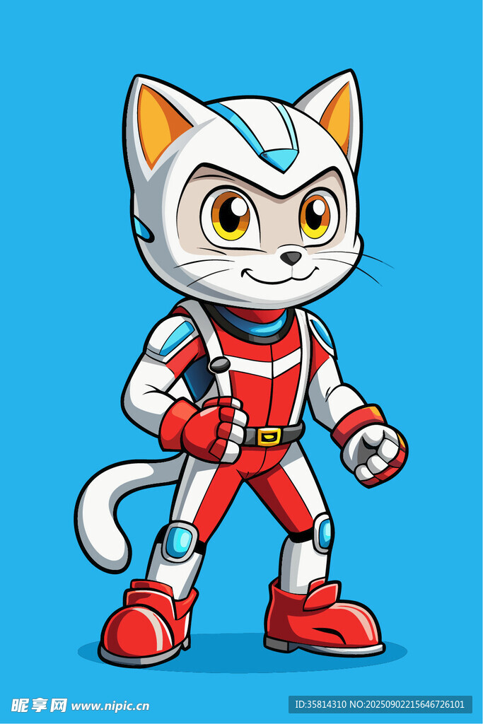 卡通猫咪超级英雄形象