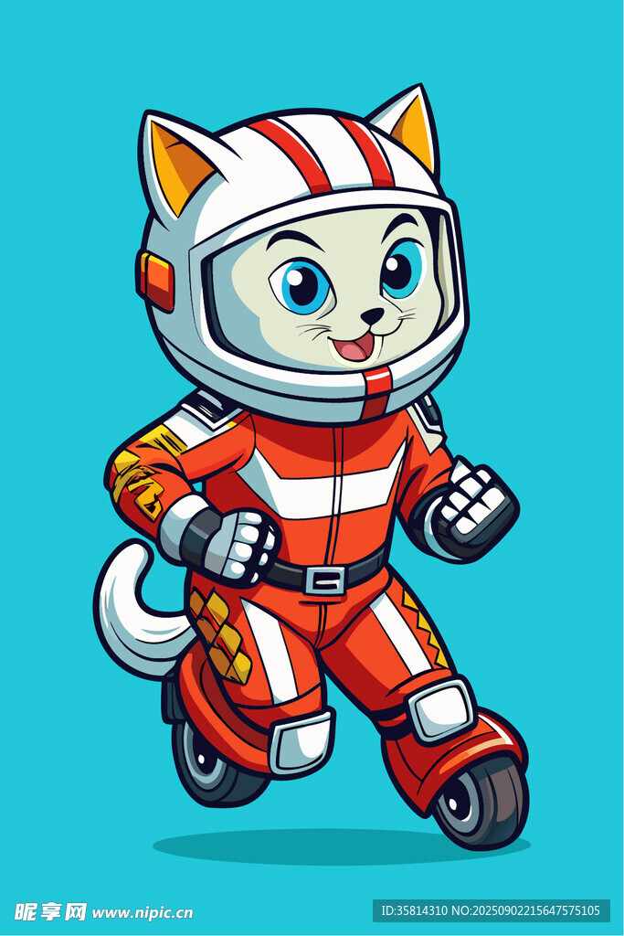穿宇航服的可爱猫咪