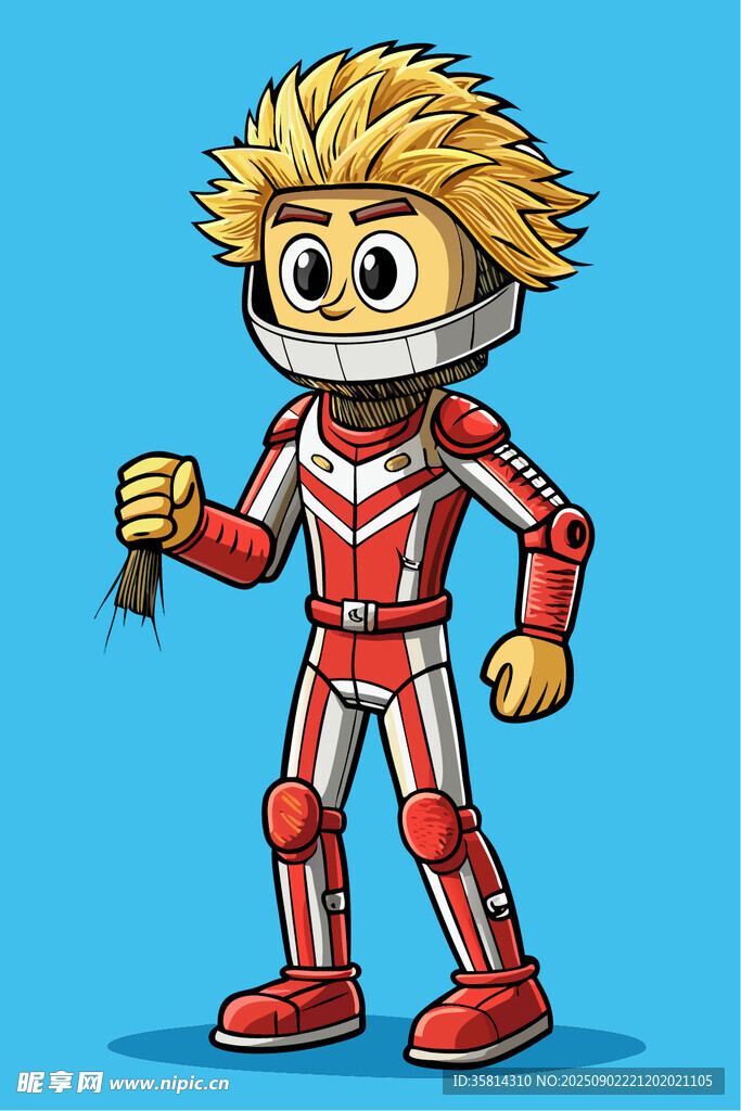 卡通赛车手形象