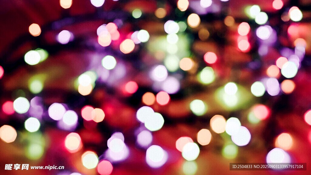 梦幻彩色光斑灯光背景