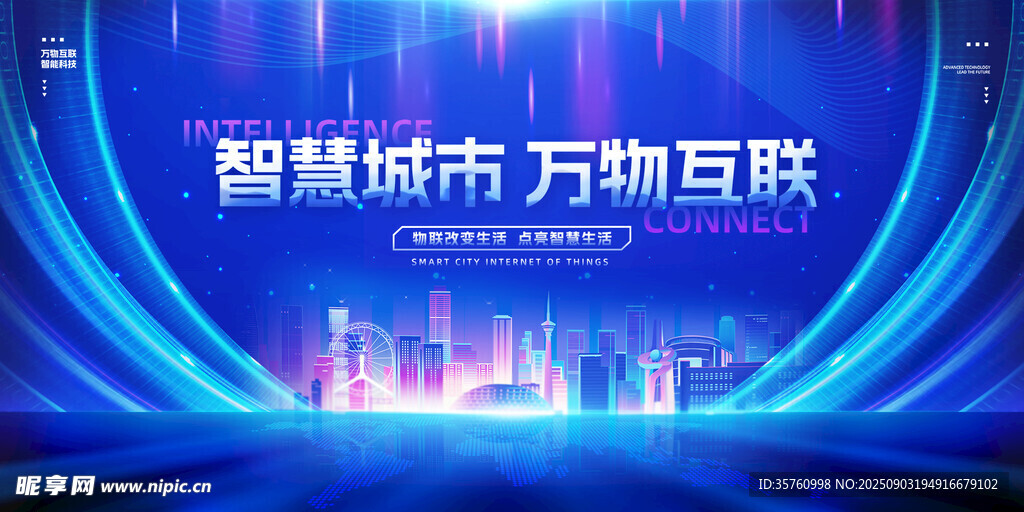 智慧城市万物互联背景图