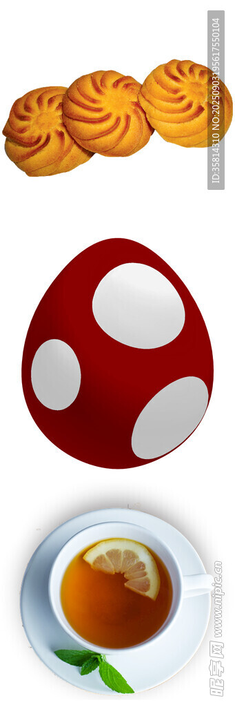 蘑菇饼干与热茶的惬意组合