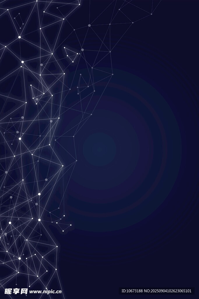 科技感抽象线条人脸图案