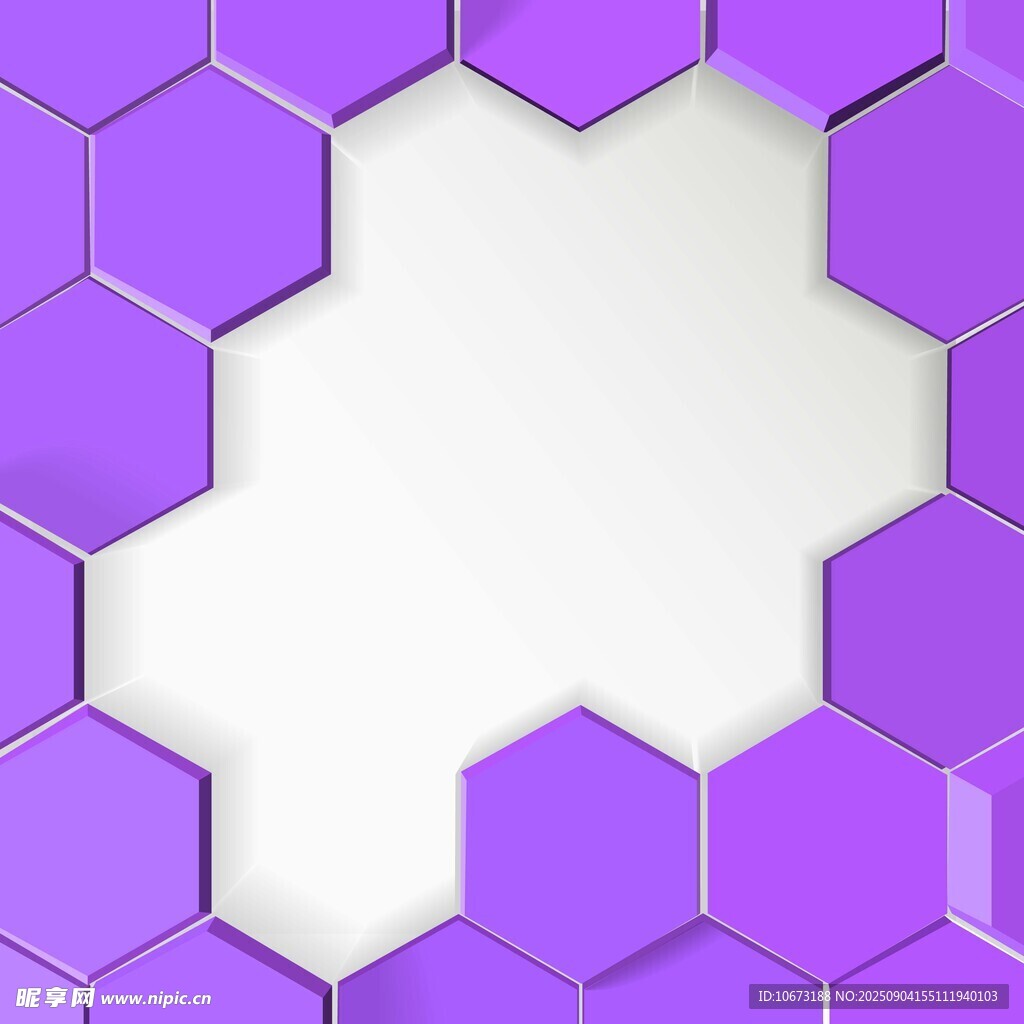 紫色六边形几何背景模板