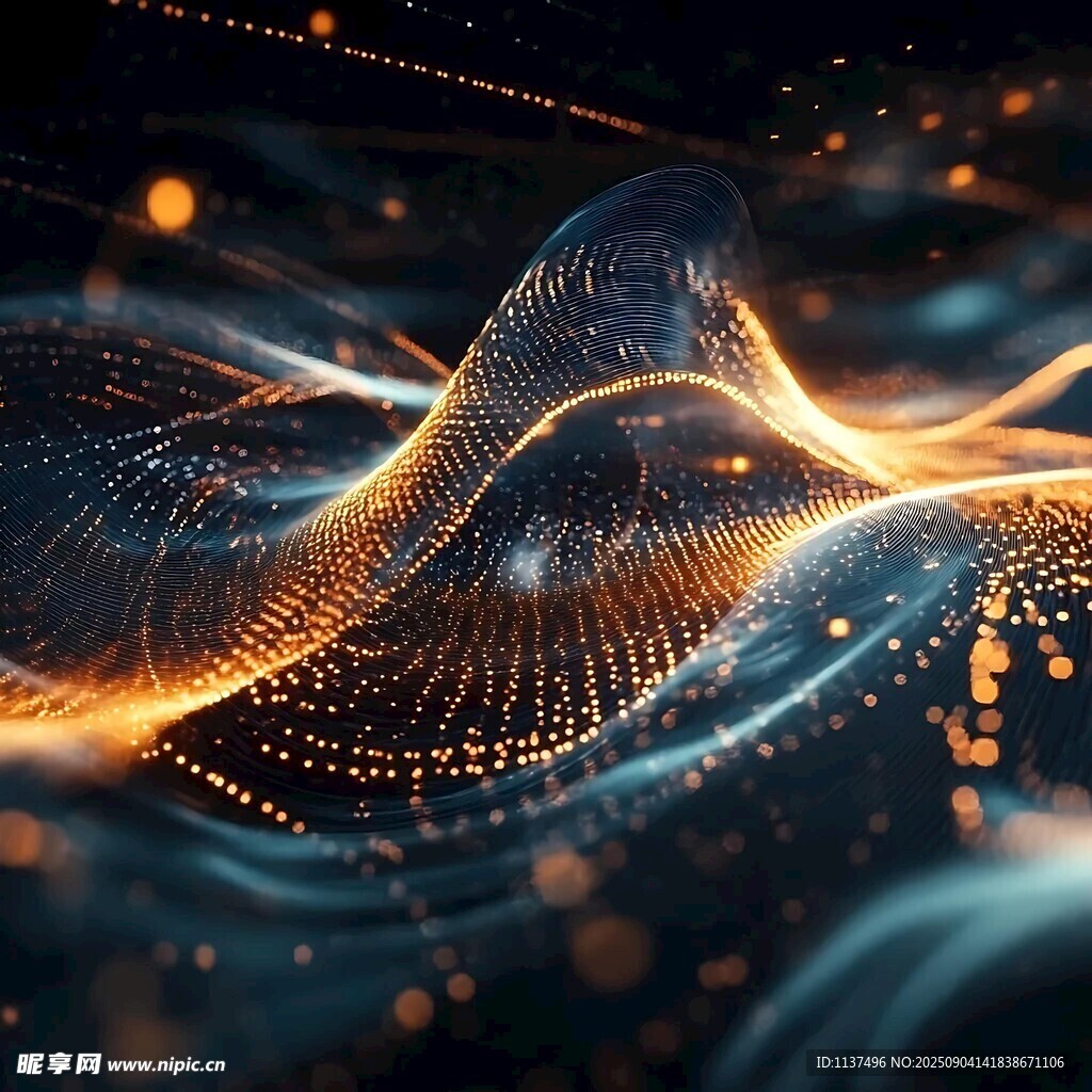 科技感数字波浪动态画面