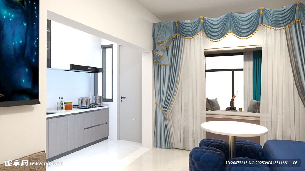 现代简约风客厅室内场景