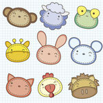 可爱动物卡通头像集合
