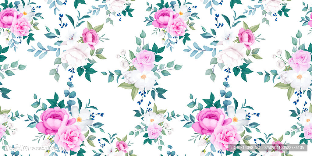 粉色花卉图案背景