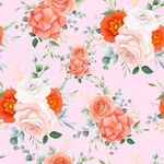 粉色花卉图案背景