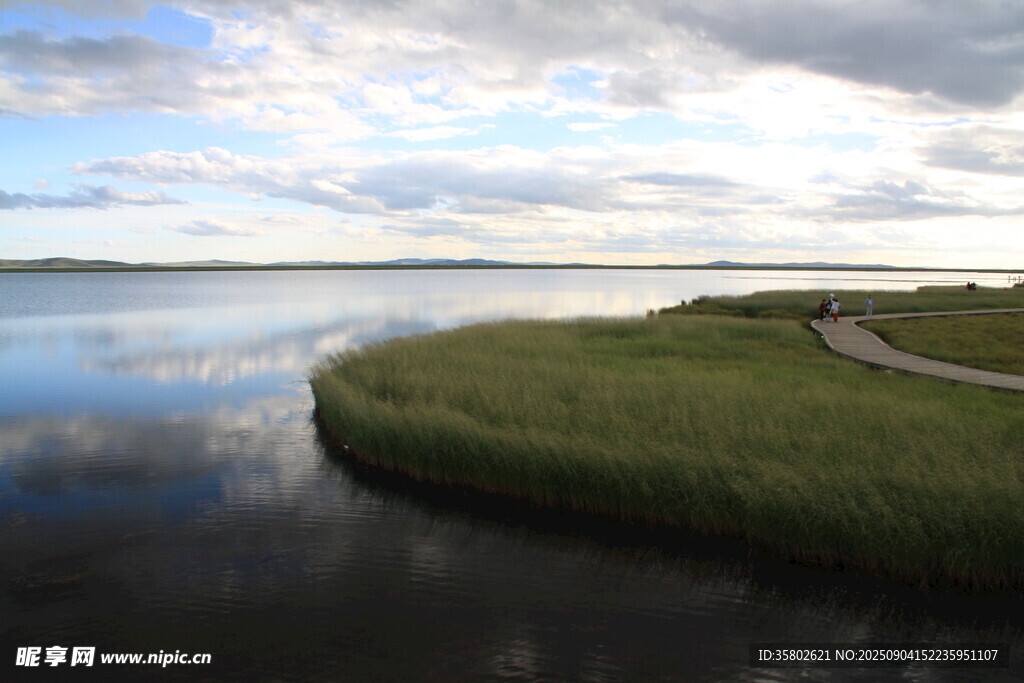 花湖湖畔草地风光