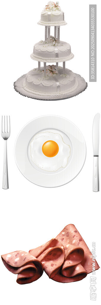 精致西餐餐具与食材展示