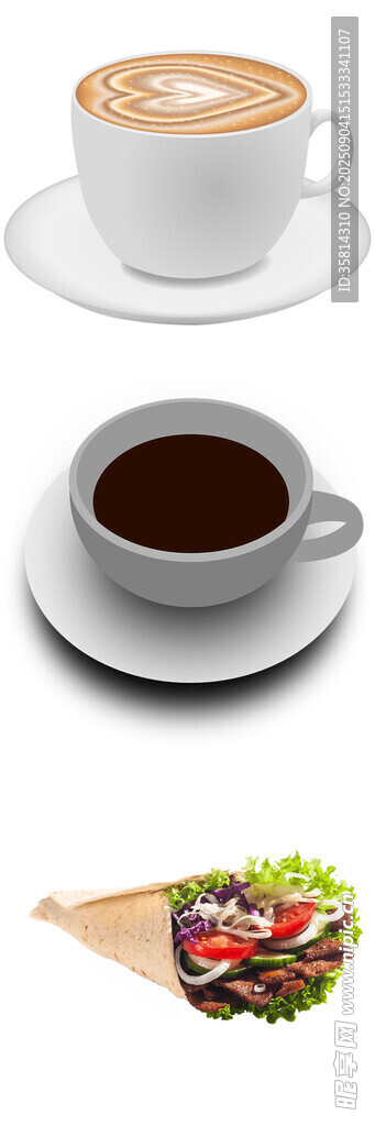 咖啡与沙拉的美味组合