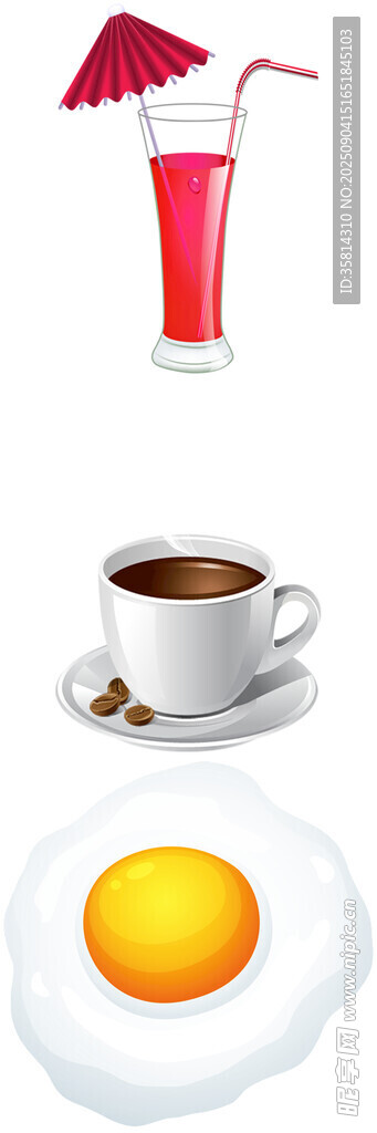 早餐饮品与煎蛋组合