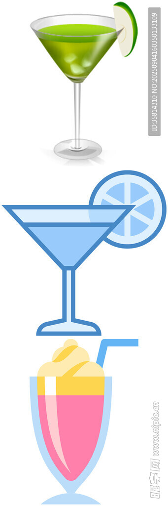 多彩美味鸡尾酒饮品展示