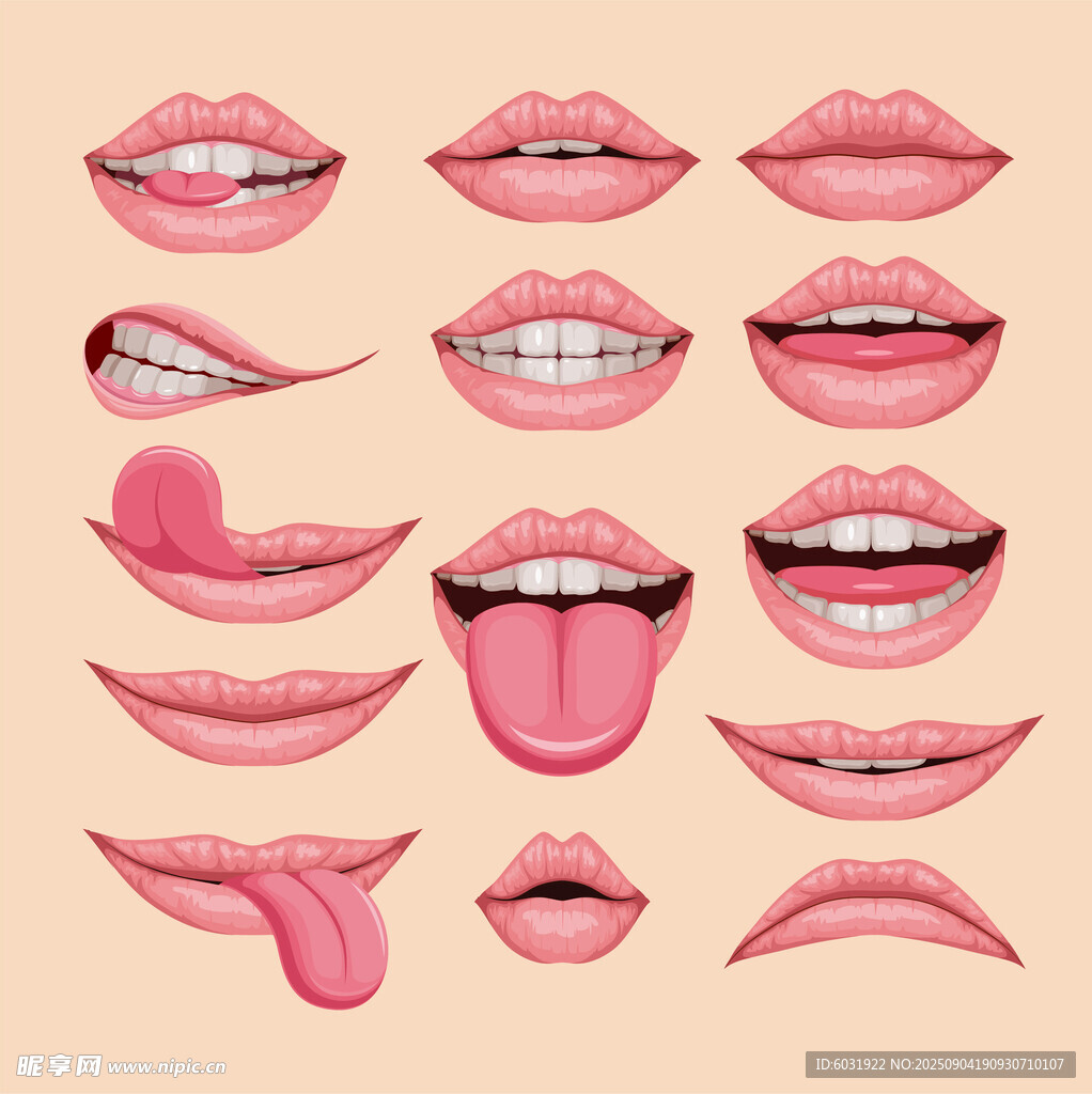 嘴唇插画