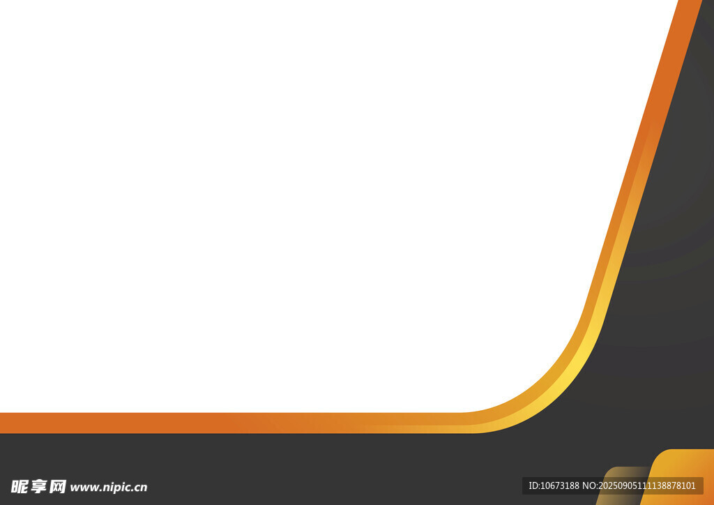 橙色黑色渐变边角设计元素