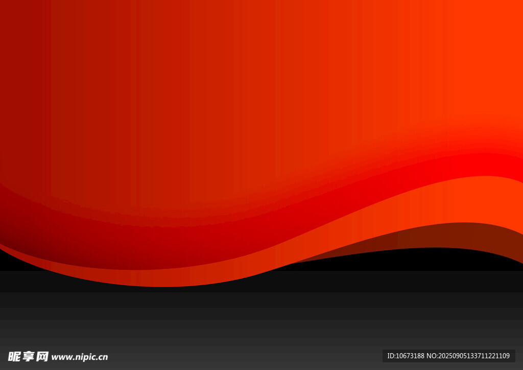 橙黑渐变波浪背景图