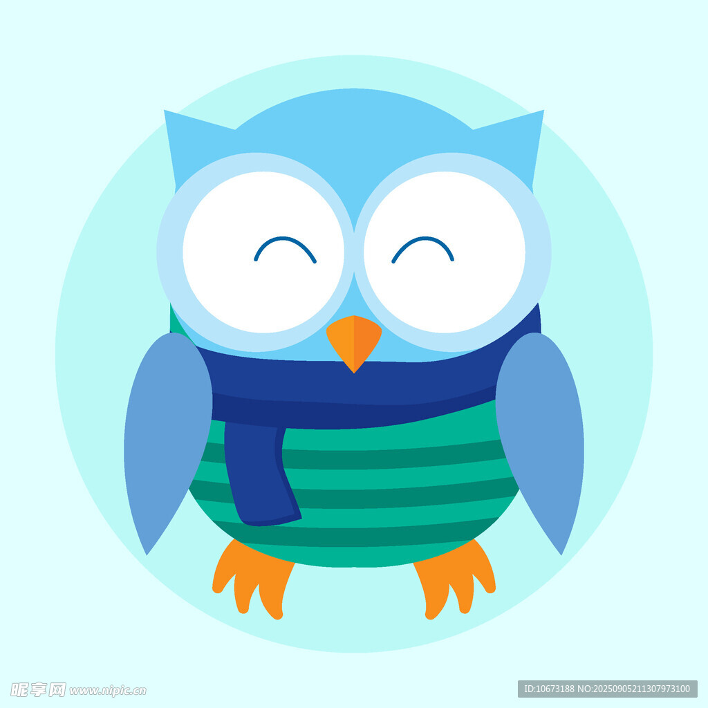 可爱猫头鹰卡通形象