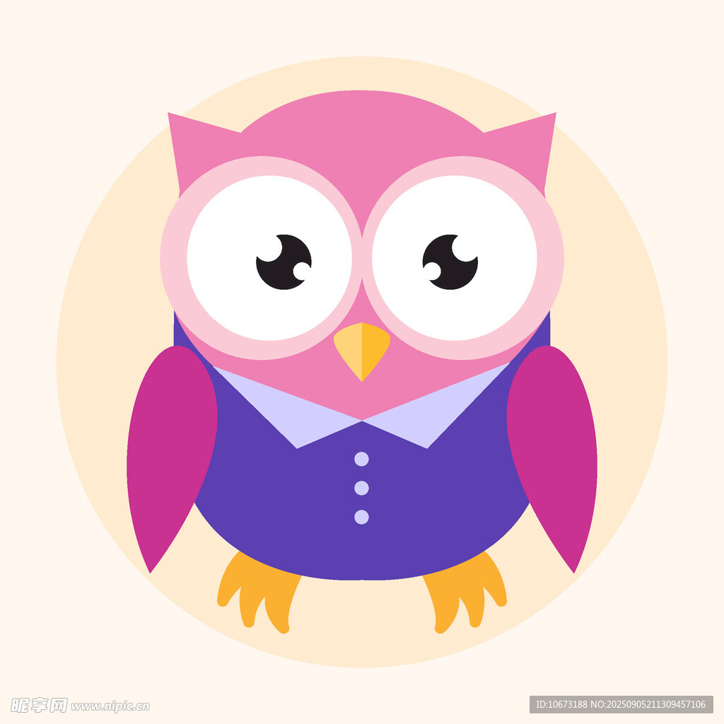 可爱猫头鹰卡通形象