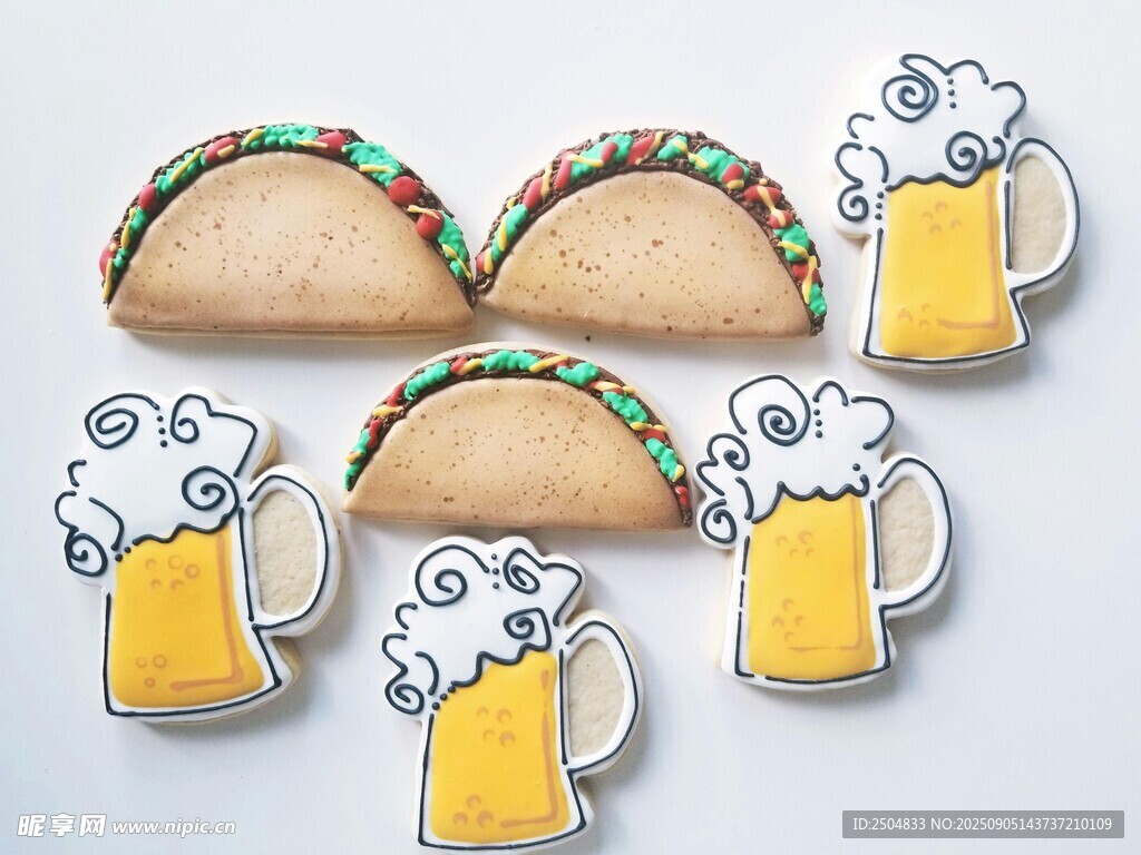 墨西哥美食与啤酒装饰贴纸