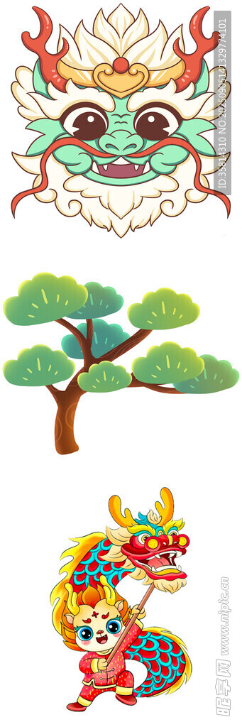 传统神话元素插画