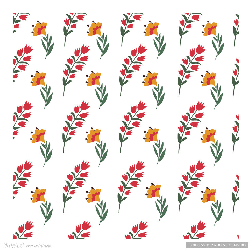 手绘花卉图案背景