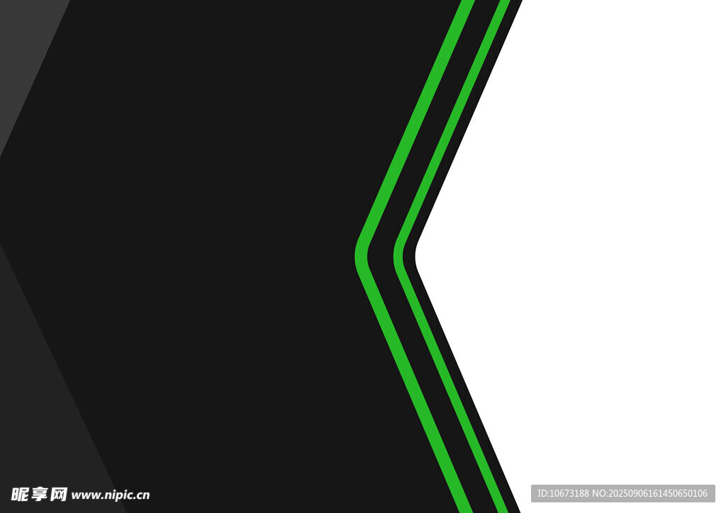 黑色背景绿线条几何图案