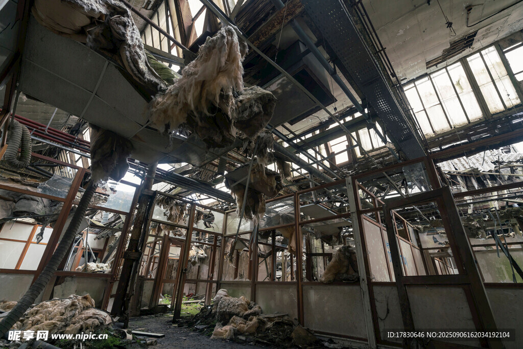 废弃工厂内部结构景观