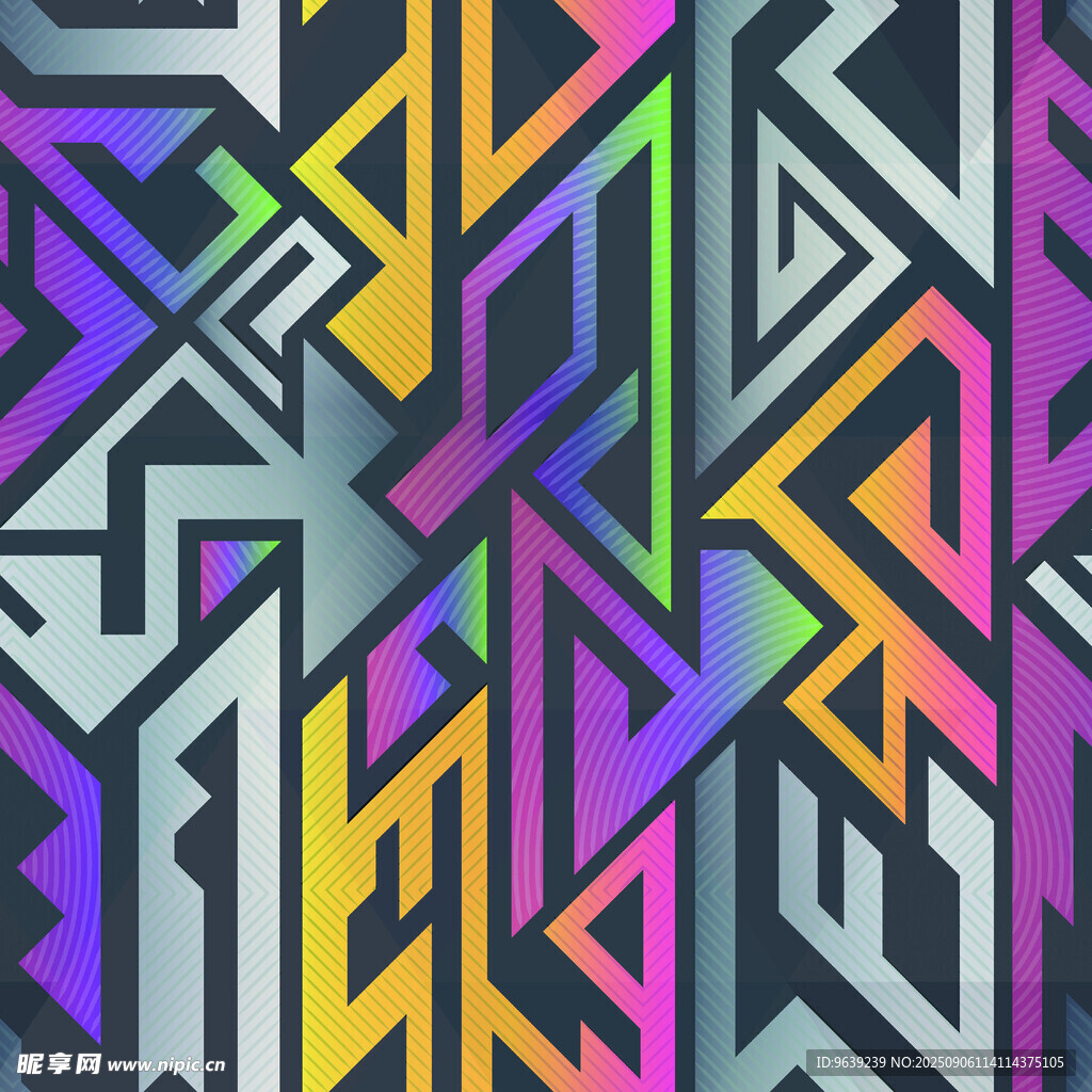 几何多彩抽象图案背景