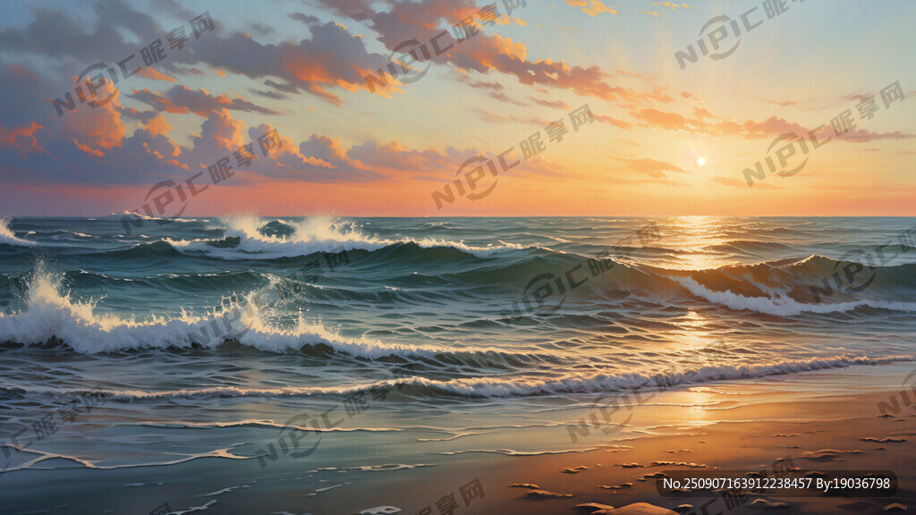 风景 海面宽阔 层层叠叠