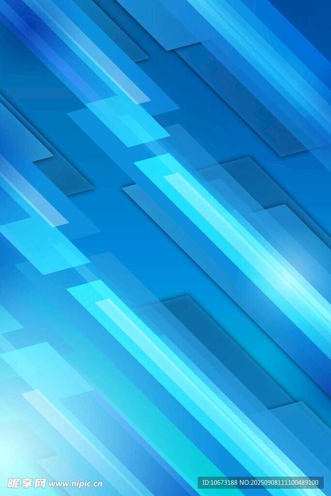 蓝色动感线条科技背景图