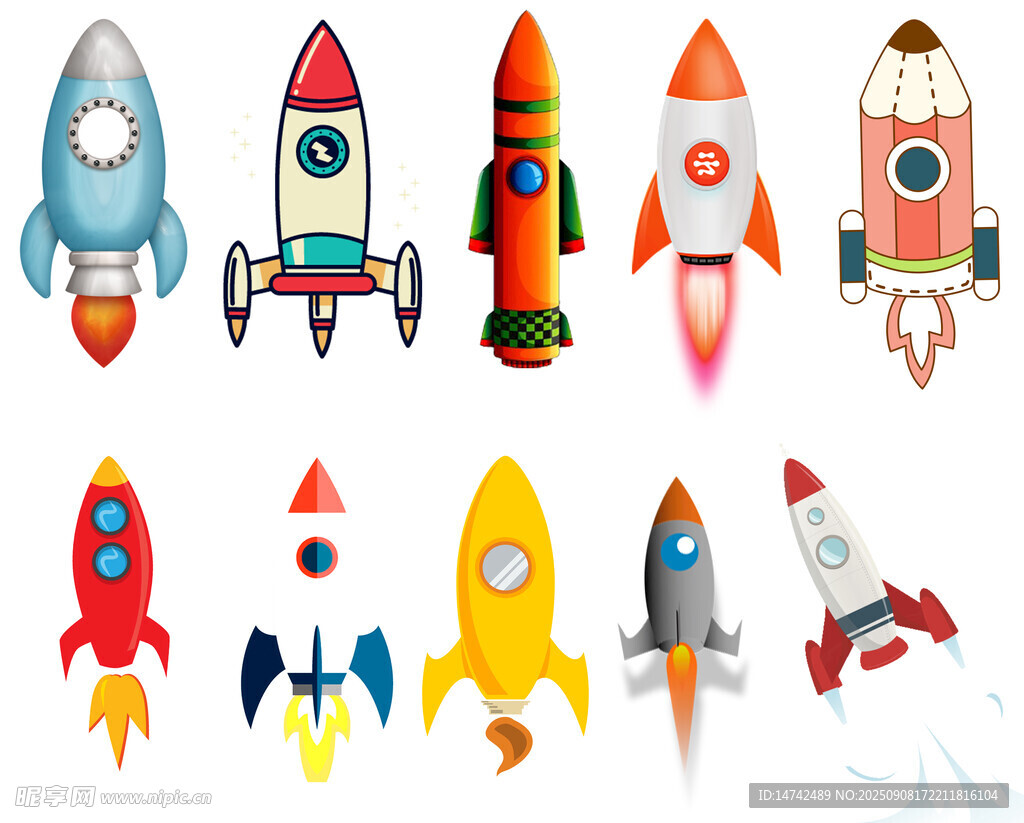 卡通火箭集合