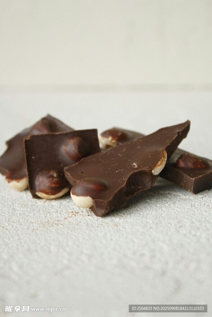 巧克力碎块特写