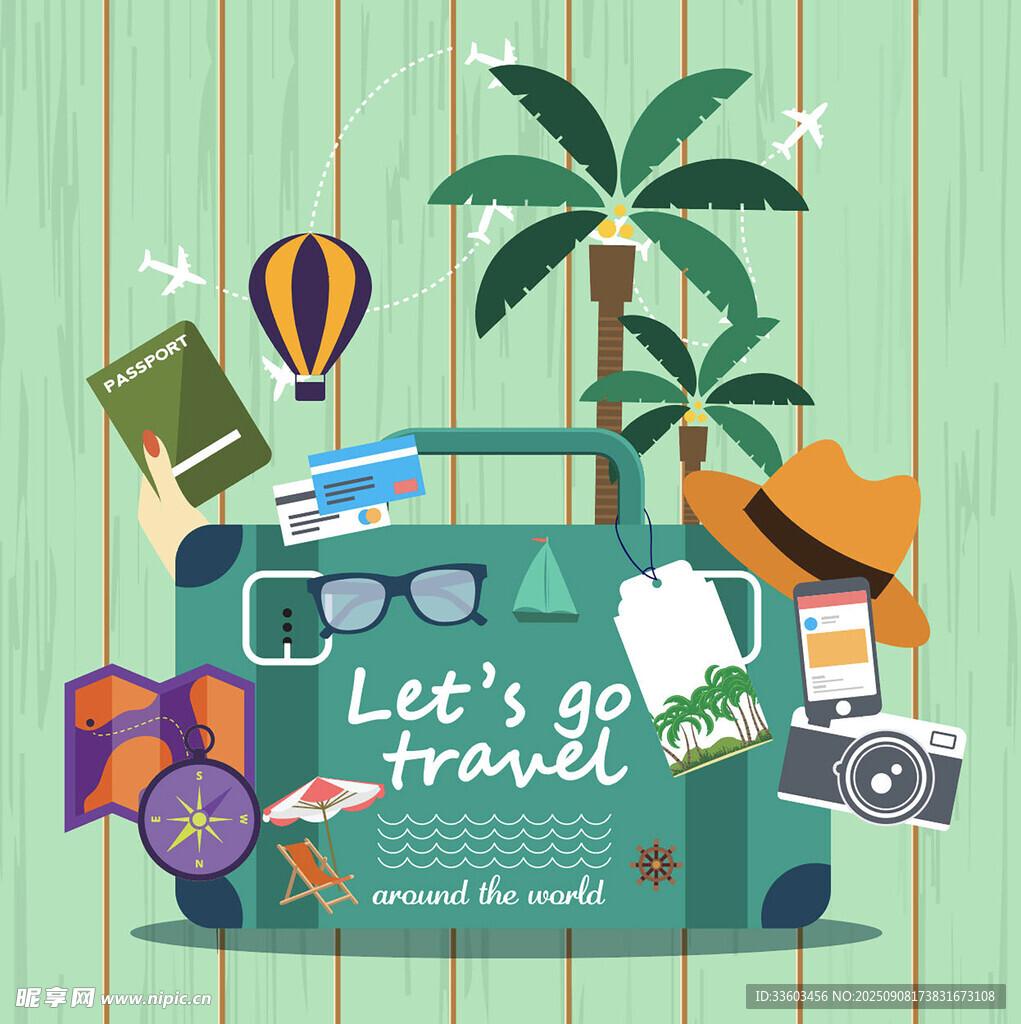 旅行主题插画