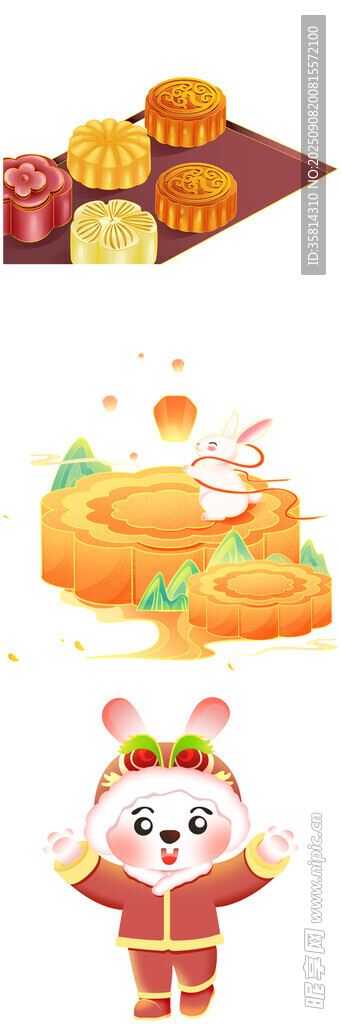 可爱卡通美食与萌趣角色