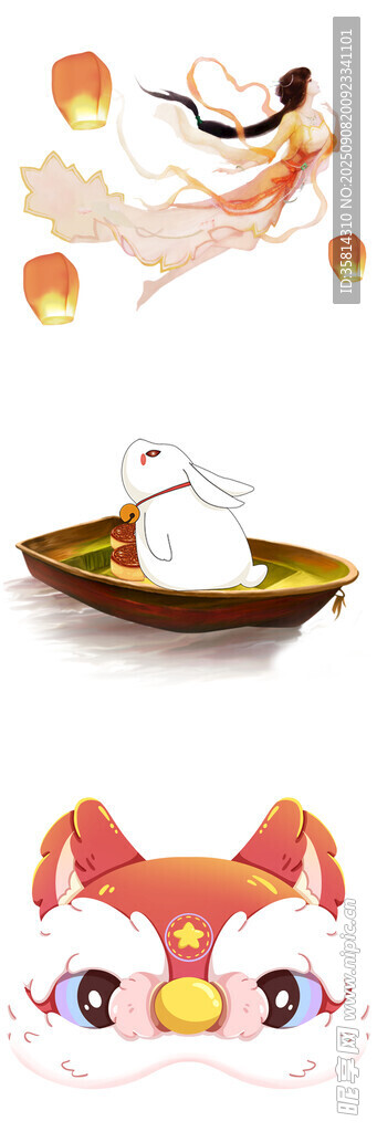 中秋元素插画